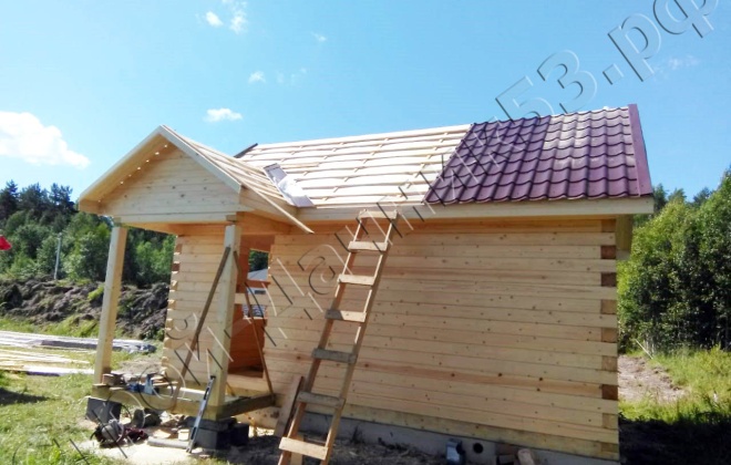 2 Брусовая баня Б-11, 6×4, 26 м², Ленинградская область, Всеволожский район, КП «Белоостровская Жемчужина» (3)